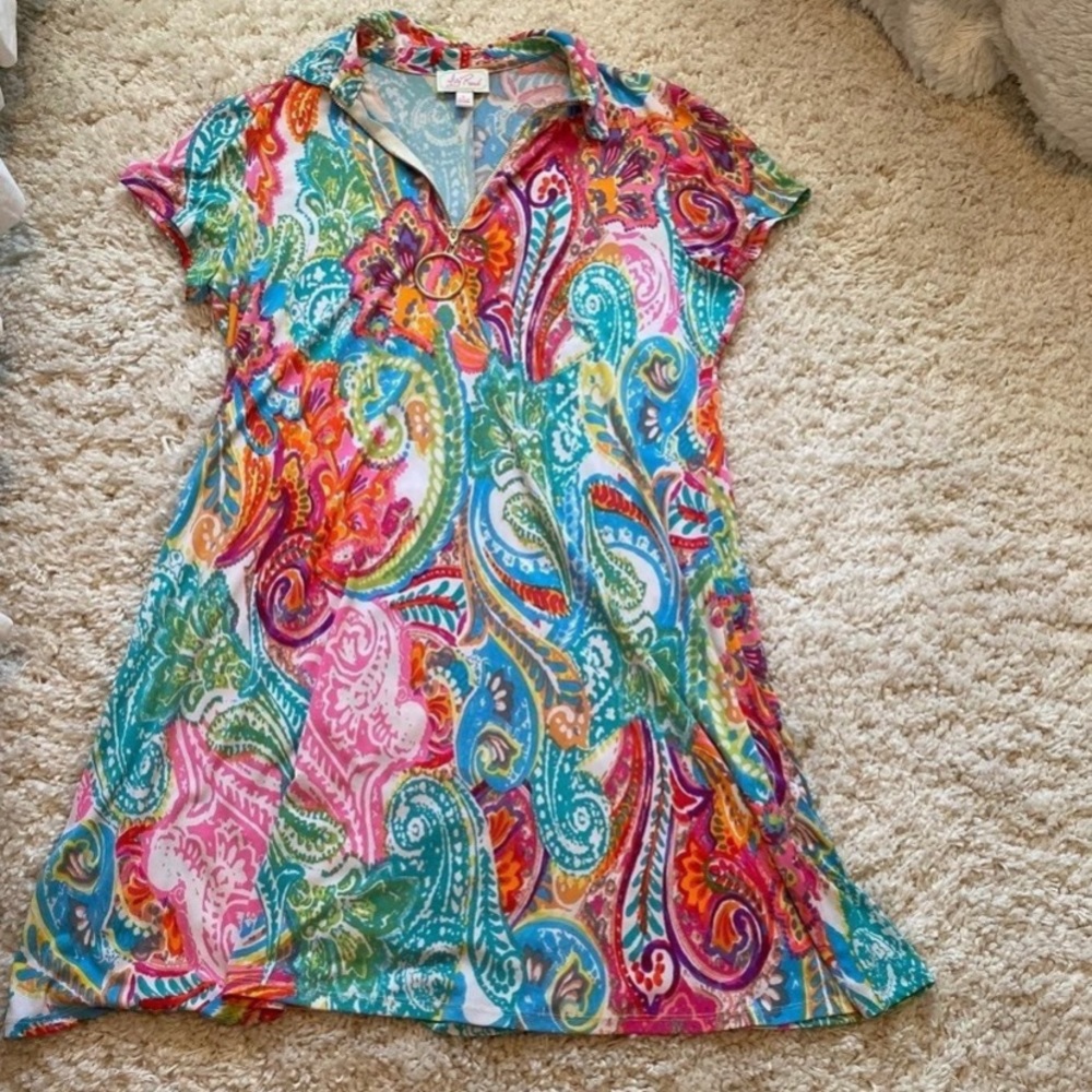 Floral paisleys bright dress Lilly Pulitzer look alike! Ivy Road | L